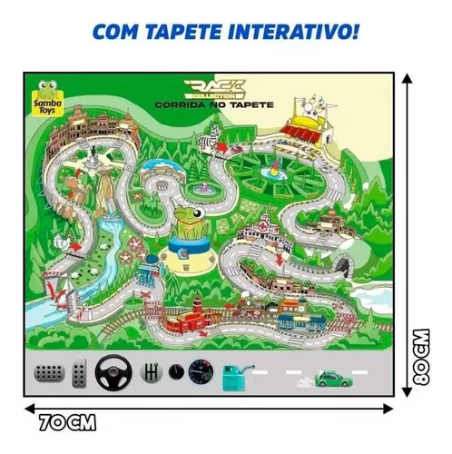 Pista De Carrinhos Corrida Brinquedo Infantil + 6 Carrinhos