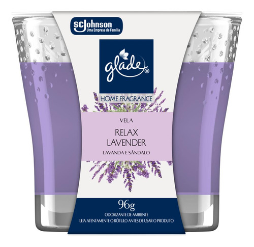 Vela Perfumada Lavender Glade Home Fragrance Vidro 96g