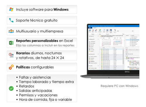 Imagen 10 de 10 de Nuevo Timework2 De 1000 Empleados Con F20 Y Asistencia Movil
