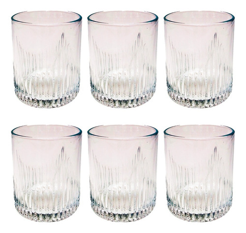 Set Dublín Vasos De Whisky X 6 Unidades 310 Ml Color Agua