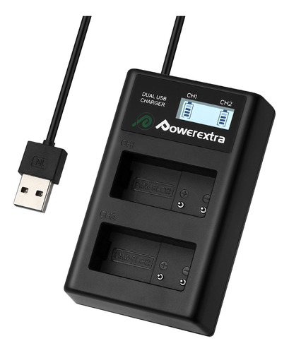 Smart Dual Cargador Usb Visualizacion Lcd Para Panasonic