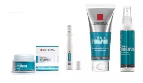 Lidherma Hydrapore Kit X 4 Shock Hidratante Hialuronico