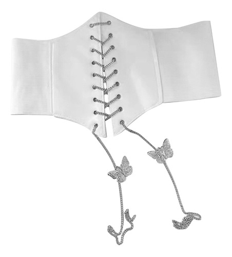 Cinturon Dama Elástica Tipo Corset Cintura De Remache Velcro