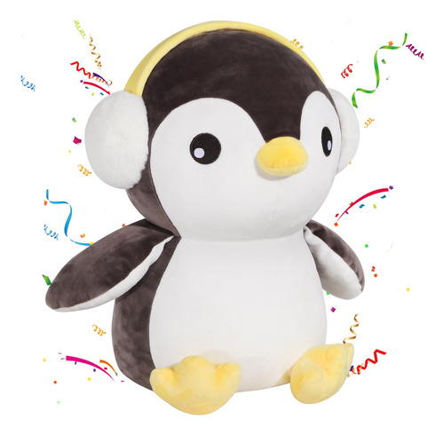 Mmguai Almohada Suave De Felpa De Pinguino Grande De 15.7 Pu