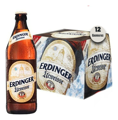 Cerveja Alemã Erdinger Urweisse 500ml (12 Garrafas) Kit