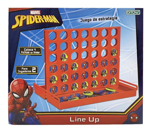 Juego De Mesa Line Up 4 En Linea Spiderman Jugueteria Bloque