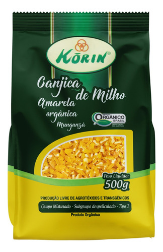 Canjica de Milho Amarela Tipo 1 Orgânica Korin Pacote 500g