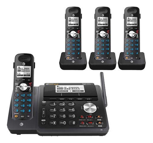 Teléfono Inalámbrico At&t Tl88102bk Dect 6.0 De 2 Líneas Con