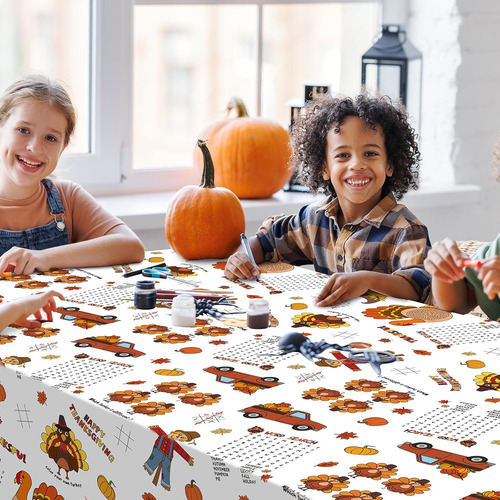 Pañal De Mesa Para Colorear Niños, Set De 3 Piezas Para Otoñ