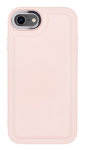 Protector iPhone 7/8/se Con Relieve Color Rosa Pastel
