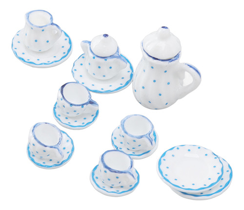 Juego De 15 Tazas De Té En Miniatura, Casa De Muñecas, Minis