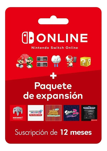 Nintendo Online  + Expancion 12 Meses Oferta 35$ De Contado