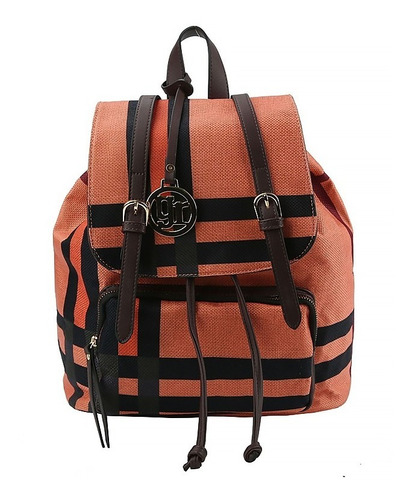 Bolso Para Dama Juvenil Lineas Mochila Crossbody Hg-0073