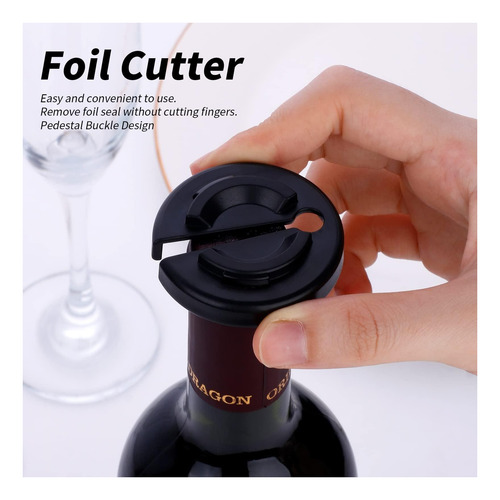 Abridor De Botellas De Vino 4-en-1, Acero Inoxidable, Manual