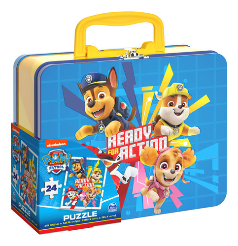 Paw Patrol, Rompecabezas De 24 Piezas En Estuche Con Asa