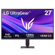 Monitor Gamer 27 Pulgadas LG Ultragear Pantalla Full Hd Ips Overclock De 144 Hz, Compatible Con Nvidia G-sync 99%, Tiempo De Respuesta 1ms Negro
