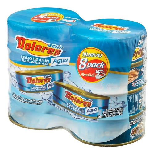 Atún En Agua Dolores 8 Pzas De 140 G C/u