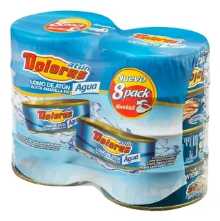 Atún Dolores En Agua, Paquete Con 8 Latas De 140gr Cada Una