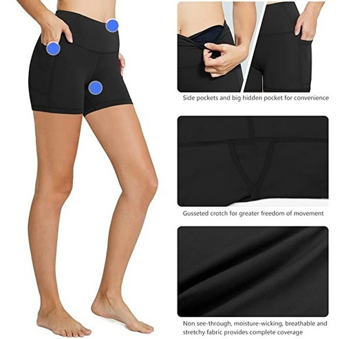 Short Baleaf Biker De Compresión Cintura Alta Spandex L