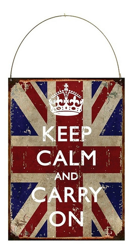 Carteles De Chapa Keep Calm And Carry On Deco 029 B