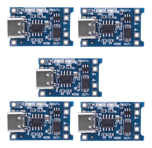 Pack X5 Módulo Tp4056 Carga Batería Litio - Protección Usb-c