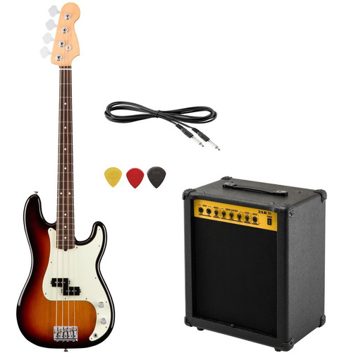 Bajo Electrico 4 Cuerdas + Amplificador 35w + Cable + Pua