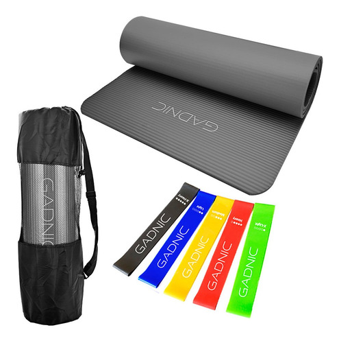 Colchoneta Yoga Mat + Bandas Isometricas Gadnic Pro