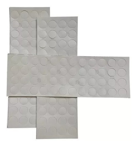 50 Cartelas Tapa Furo Adesivo Branco Tx Pvc 13mm - 2500 Unds