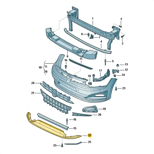 Spoiler Inferior Para-choque Dianteiro Polo Gts 2018 A 2022