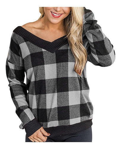 Mujer Sudadera Top Blusa Sueter Otoño Moda Camiseta Casual