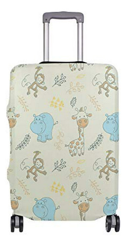 Maleta - Travel Luggage Cover Hippos Giraffes Elastic Suitc