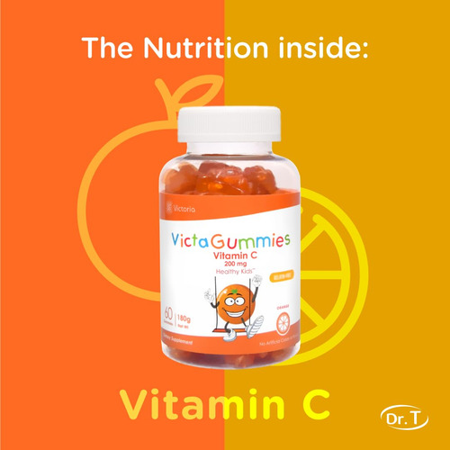 Dr. T Victagummies Vitamina C Niños 200 Mg 60 Gomitas
