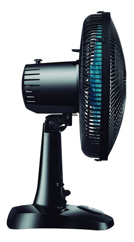 Imagem 2 de 4 de Ventilador De Mesa Mondial V-81-6p-ap Preto Com 6 Pás Cor Azul, 30 cm De Diâmetro 110 v