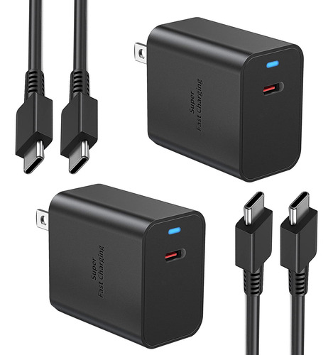 Cargador Usb-c 45 W 2 Pared Samsung Super Rapido Tipo Para