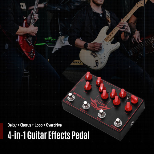 Imagen 4 de 7 de Mosky Red Fox - Pedal De Efectos Para Guitarra Eléctrica 4