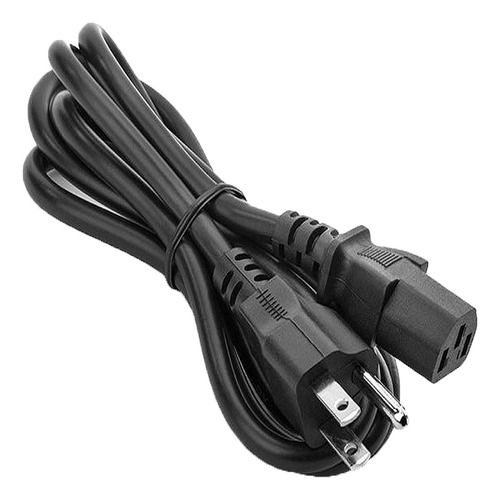 Cable De Poder Para Cpu Monitor Proyector De 1.5m Negro