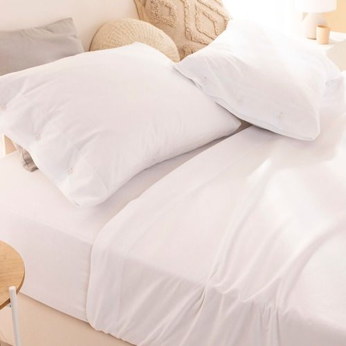 Sábanas Super King Arredo Lisas Algodón 210 Hilos