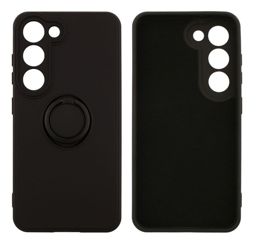 Case Para Samsung Galaxy S23+ Con Anillo De Soporte, Negro