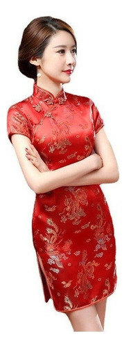 Vestido Tradicional Chino Qipao Cheongsam Cheongsam Corto