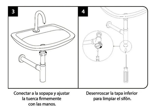 Imagen 4 de 10 de Sifon Extensible Cromado Para Lavatorio Ideal 1616