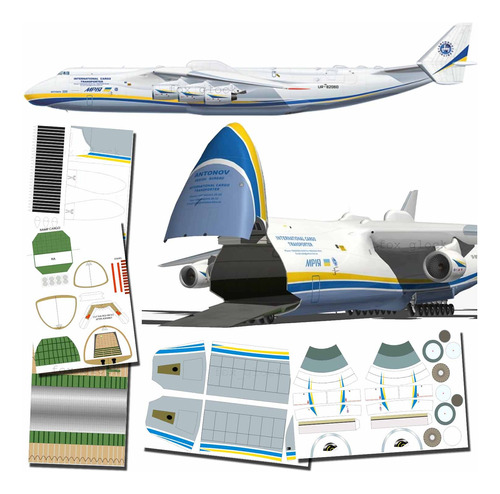 Antonov An-225 Mriya Interior De Cabina De Carga Papercraft