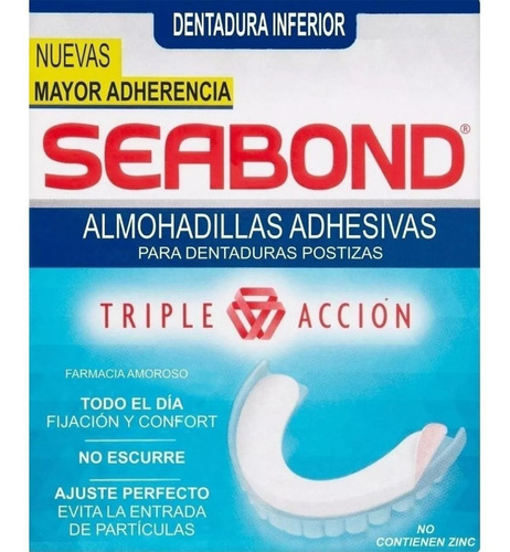 Sea Bond Almohadillas Adhesivas Inferior X 18 Unidades