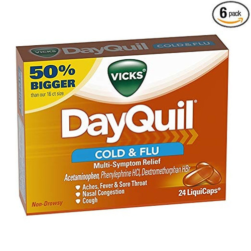 Dayquil Liquicaps 24ct 24ct Dx Tamaño Dayquil Liquicaps 24ct