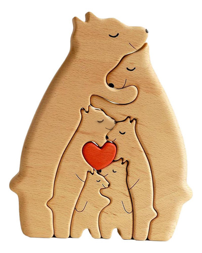 Fs Rompecabezas De Arte De Madera De La Familia De, Juguete