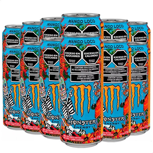 Bebida Energizante Monster Energy Sabor Mango Loco X12