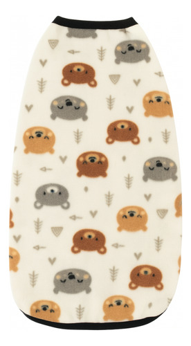 Poncho Polar Chaleco Estampado Perros Ropa Invierno Abrigo Talle 9 -- Ositos