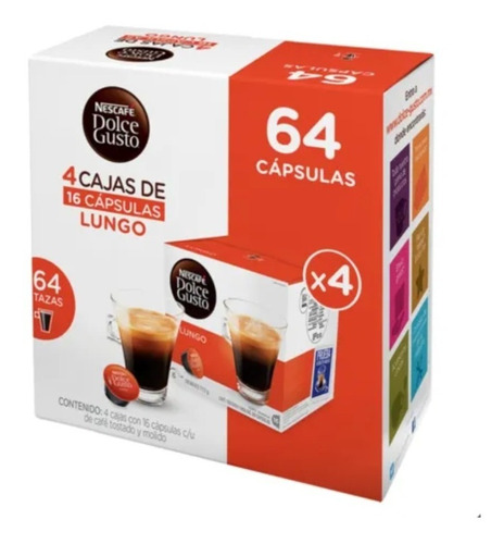 Cápsulas De Café Nescafé Dolce Gusto Lungo 64 Capsulas