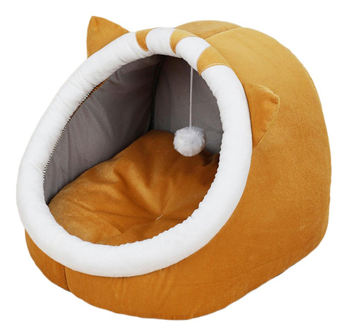 Cama Para Gatos, Cueva, Camas Para Mascotas, Gato Amarillo M