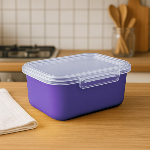 5 Potes Com Trava 1l Para Alimentos Marmitas Reutilizável