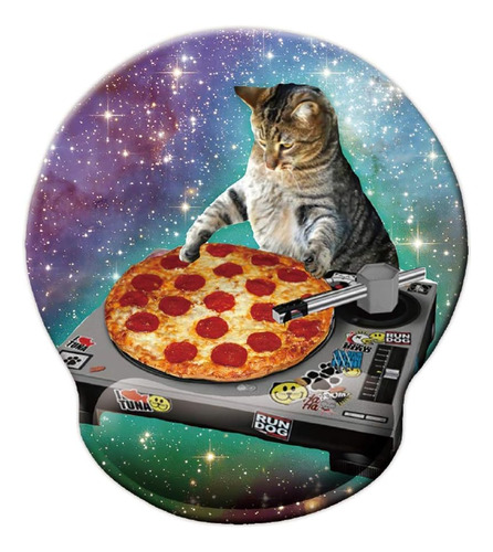 Alfombrilla De Mouse Pizza Cat Delicious Food Hipster Coo...